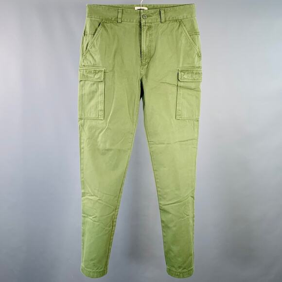 AIME LEON DORE Size S Green Cotton Cargo Tapered Casual Pants - Picture 1 of 6